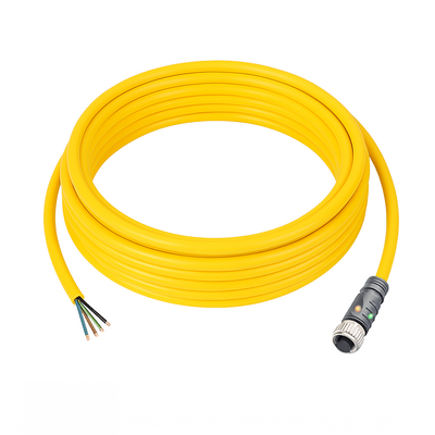 CO12.5-5.33/L/P ELCO SINGLE ENDED MICRO CABLE, 5 PIN M12 FEMALE STRAIGHT PUR YELLOW 22 AWG 5M PNP LED