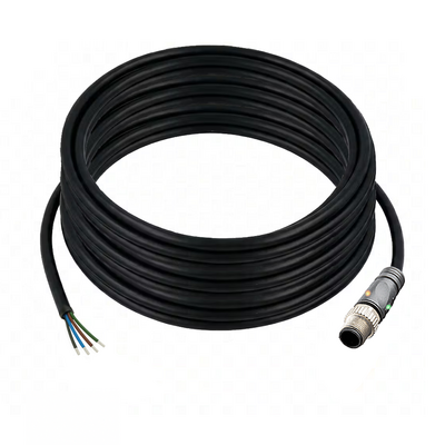 C12.4-10.32/L/P ELCO SINGLE ENDED MICRO CABLE, 4 PIN M12 MALE STRAIGHT PUR BLACK 22 AWG 10M PNP LED
