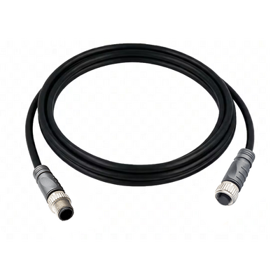 CO12.4-2.32-C12.4/P ELCO DOUBLE ENDED PATCH CABLE, 4 PIN M12 F/M STRAIGHT 2M PUR BLACK 22 AWG