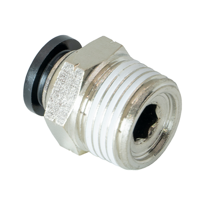 PC8-3/8NPT FLOFLEX FLOFLEX COMPOSITE PUSH-IN PNEUMATIC FITTING, 8MM TUBE X 3/8" NPT MALE REDUCER