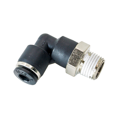 PL4-1/8PT FLOFLEX FLOFLEX COMPOSITE PUSH-IN PNEUMATIC FITTING, 4MM TUBE X 1/8" BSPT MALE 90 DEGREE REDUCING ELBOW