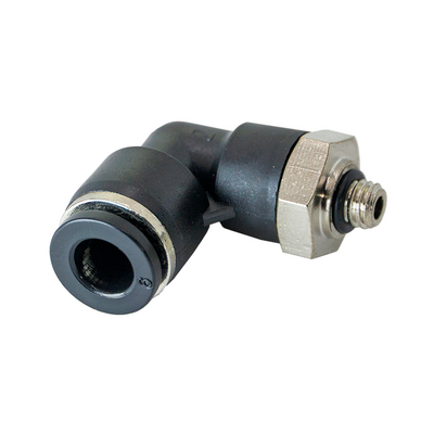 PL6-M5 FLOFLEX FLOFLEX COMPOSITE PUSH-IN PNEUMATIC FITTING, 6MM TUBE X M5 MALE 90 DEGREE REDUCING ELBOW