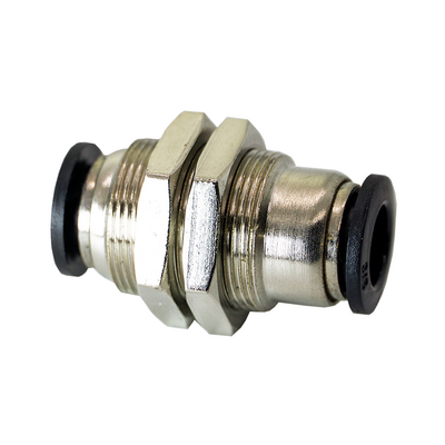 PM3/8 FLOFLEX FLOFLEX COMPOSITE PUSH-IN PNEUMATIC FITTING, 3/8" TUBE UNION BULKHEAD