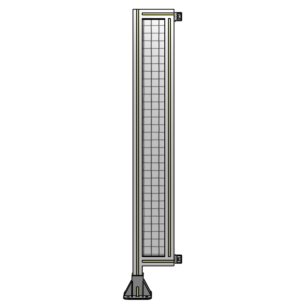 A1-1400-0200-0150-HYMFA SINGLE PANEL-LEG ON LEFT WITH HINGES 1400MM X 200MM  1" MESH, FULLY ASSEMBLED