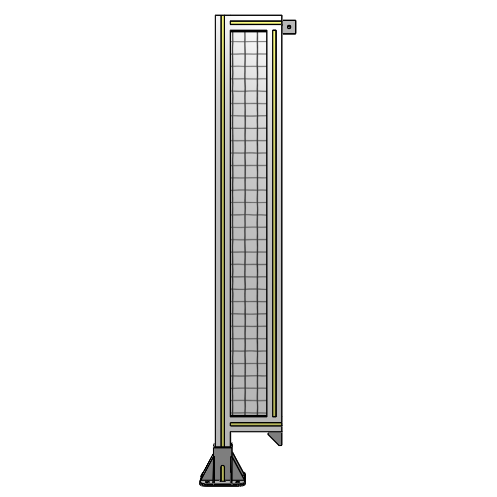 A1-1400-0200-0150-TYMFK SINGLE PANEL-LEG ON LEFT WITH TIE PLATES AND ANGLE 1400MM X 200MM 1" MESH, AS A KIT