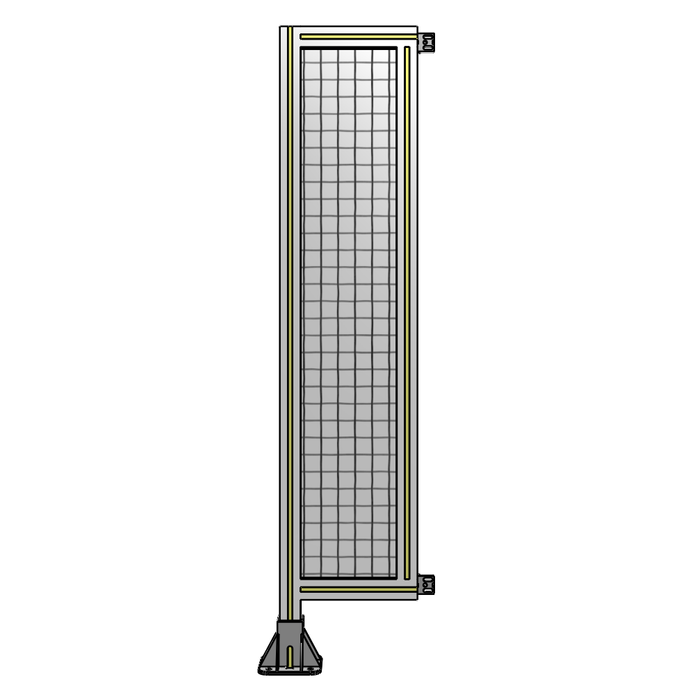 A1-1400-0300-0150-HYMFA SINGLE PANEL-LEG ON LEFT WITH HINGES 1400MM X 300MM  1" MESH, FULLY ASSEMBLED
