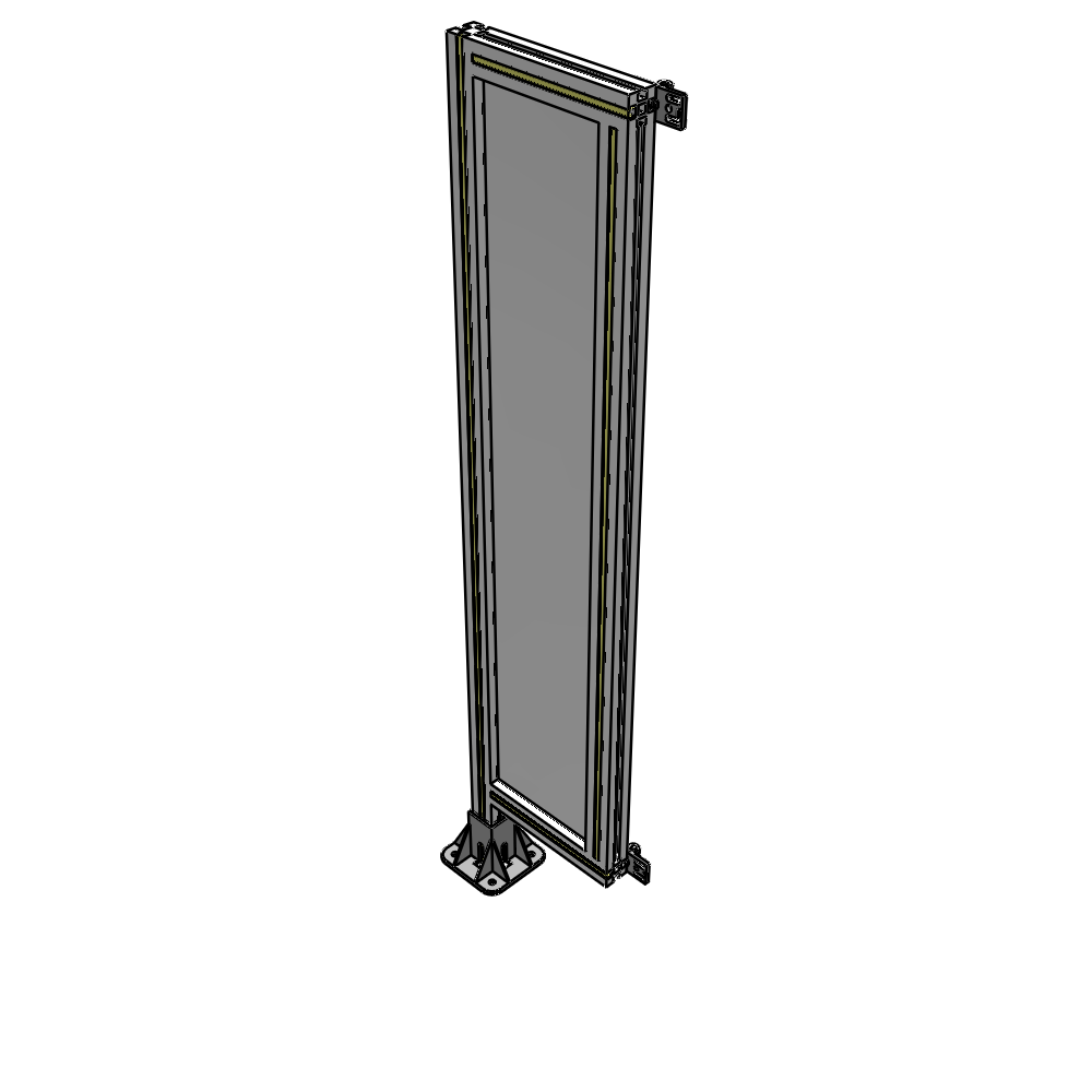A1-1400-0300-0150-HYPFK SINGLE PANEL-LEG ON LEFT WITH HINGES 1400MM X 300MM  1/4" POLYCARBONATE, AS A KIT
