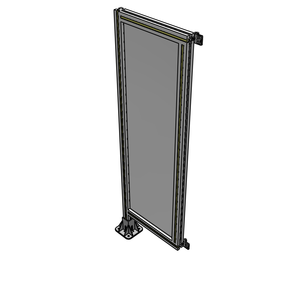 A1-1400-0450-0150-HYPFA SINGLE PANEL-LEG ON LEFT WITH HINGES 1400MM X 450MM 1/4" POLYCARBONATE, ASSEMBLED