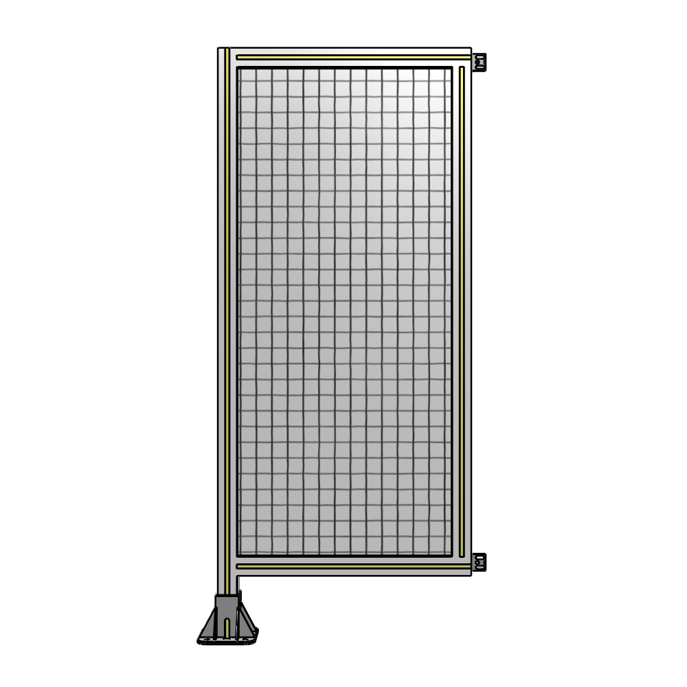 A1-1400-0600-0150-HYMFA SINGLE PANEL-LEG ON LEFT WITH HINGES 1400MM X 600MM  1" MESH, FULLY ASSEMBLED
