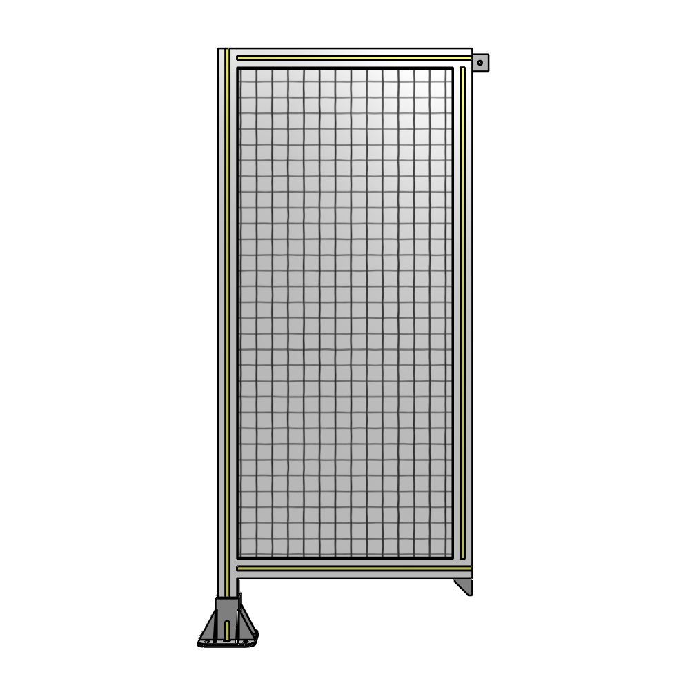 A1-1400-0600-0150-TYMFK SINGLE PANEL-LEG ON LEFT WITH TIE PLATES AND ANGLE 1400MM X 600MM 1" MESH, AS A KIT