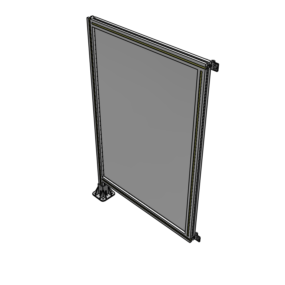 A1-1400-0900-0150-HYPFK SINGLE PANEL-LEG ON LEFT WITH HINGES 1400MM X 900MM  1/4" POLYCARBONATE, AS A KIT