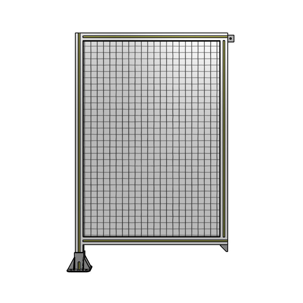 A1-1400-0900-0150-TYMFA SINGLE PANEL-LEG ON LEFT WITH TIE PLATES AND ANGLE 1400MM X 900MM  1" MESH, FULLY ASSEMBLED