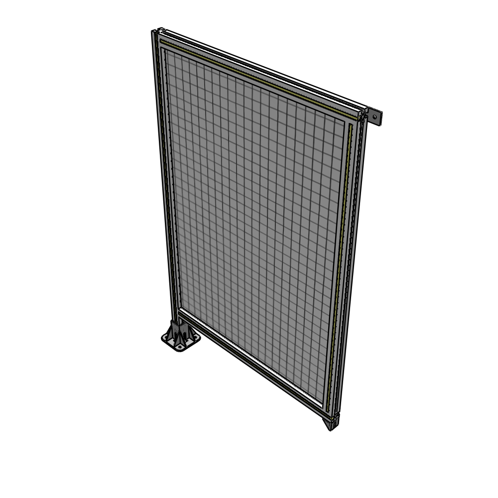 A1-1400-0900-0150-TYMFA SINGLE PANEL-LEG ON LEFT WITH TIE PLATES AND ANGLE 1400MM X 900MM  1" MESH, FULLY ASSEMBLED