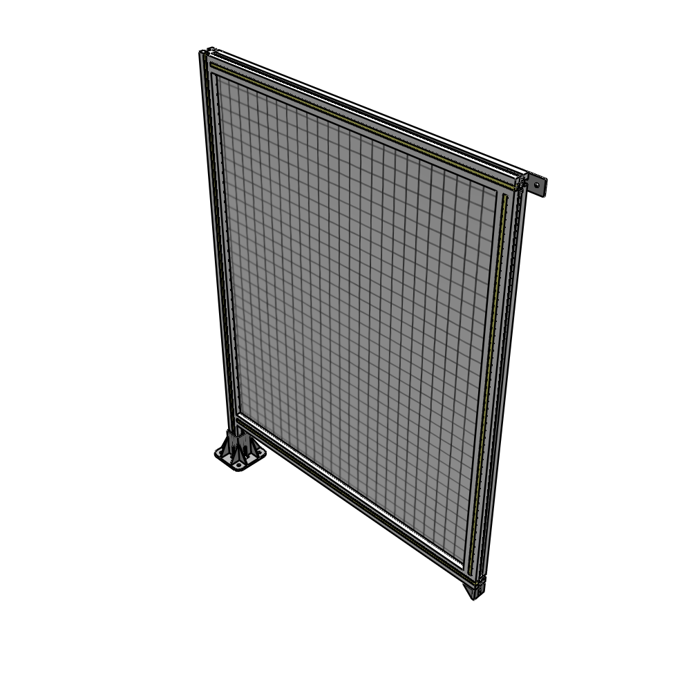 A1-1400-1050-0150-TYMFA SINGLE PANEL-LEG ON LEFT WITH TIE PLATES AND ANGLE 1400MM X 1050MM 1" MESH, FULLY ASSEMBLED