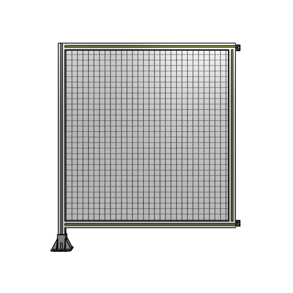 A1-1400-1200-0150-HYMFA SINGLE PANEL-LEG ON LEFT WITH HINGES 1400MM X 1200MM  1" MESH, FULLY ASSEMBLED