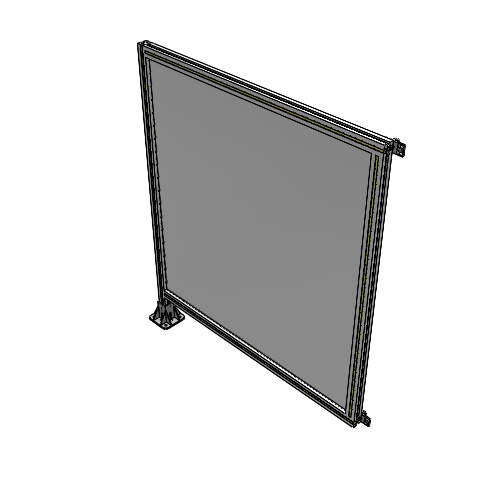 A1-1400-1200-0150-HYPFK SINGLE PANEL-LEG ON LEFT WITH HINGES 1400MM X 1200MM  1/4" POLYCARBONATE, AS A KIT
