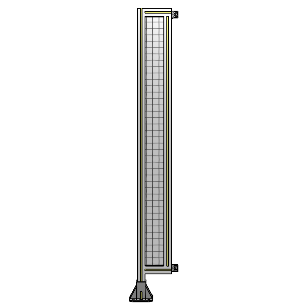 A1-1700-0200-0150-HYMFA SINGLE PANEL-LEG ON LEFT WITH HINGES 1700MM X 200MM 1" MESH, FULLY ASSEMBLED