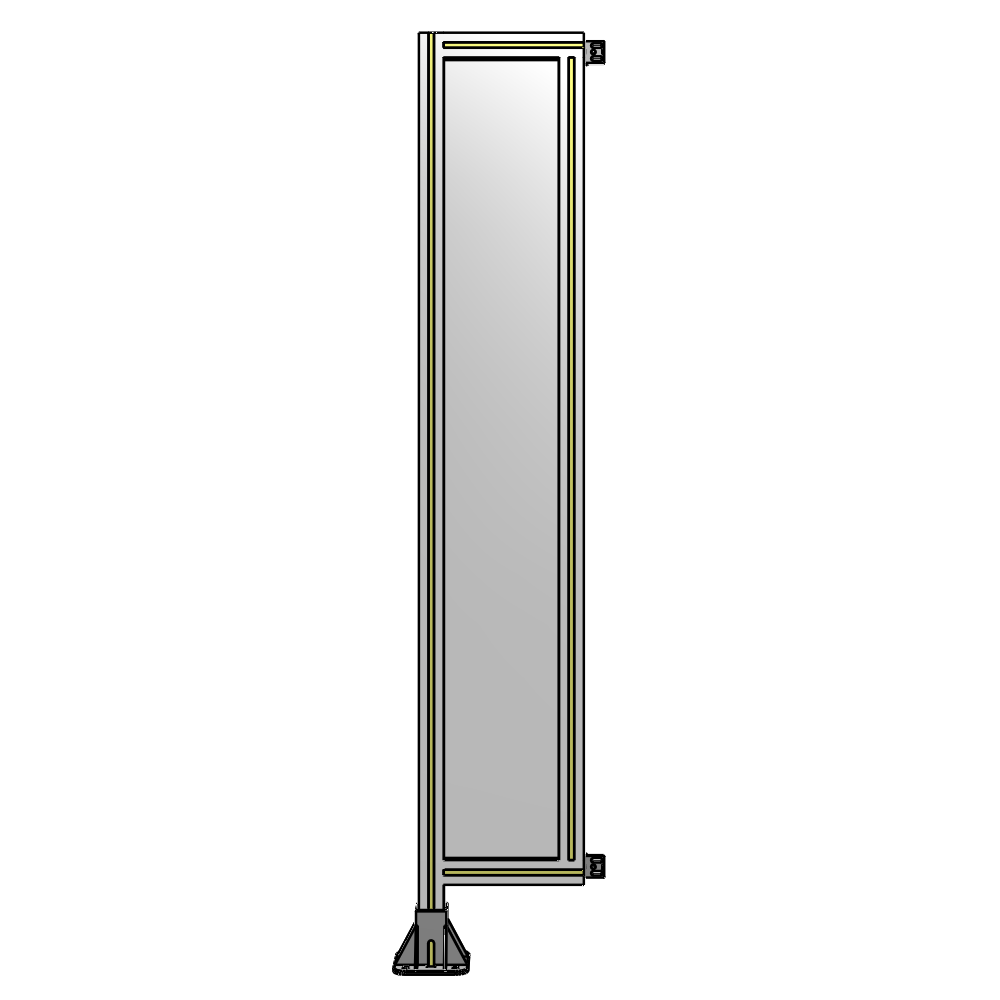 A1-1700-0300-0150-HYPFK SINGLE PANEL-LEG ON LEFT WITH HINGES 1700MM X 300MM 1/4" POLYCARBONATE, AS A KIT
