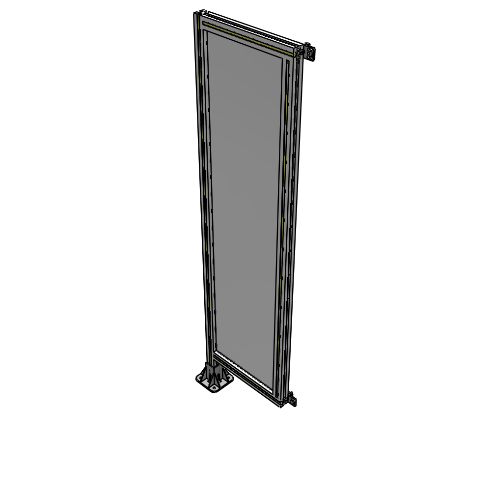 A1-1700-0450-0150-HYPFK SINGLE PANEL-LEG ON LEFT WITH HINGES 1700MM X 450MM 1/4" POLYCARBONATE, AS A KIT