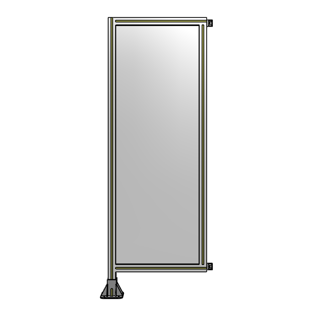 A1-1700-0600-0150-HYPFK SINGLE PANEL-LEG ON LEFT WITH HINGES 1700MM X 600MM 1/4" POLYCARBONATE, AS A KIT