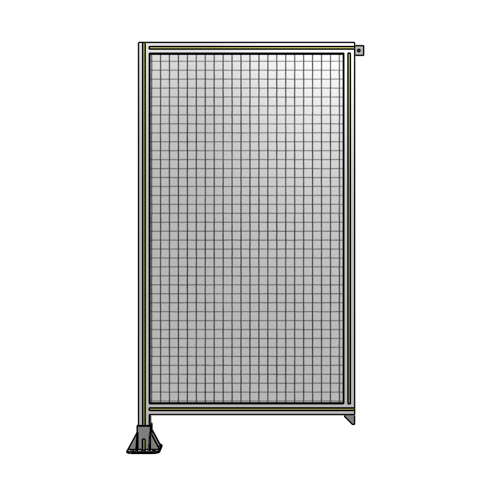 A1-1700-0900-0150-TYMFA SINGLE PANEL-LEG ON LEFT WITH TIE PLATES AND ANGLE 1700MM X 900MM 1" MESH, FULLY ASSEMBLED