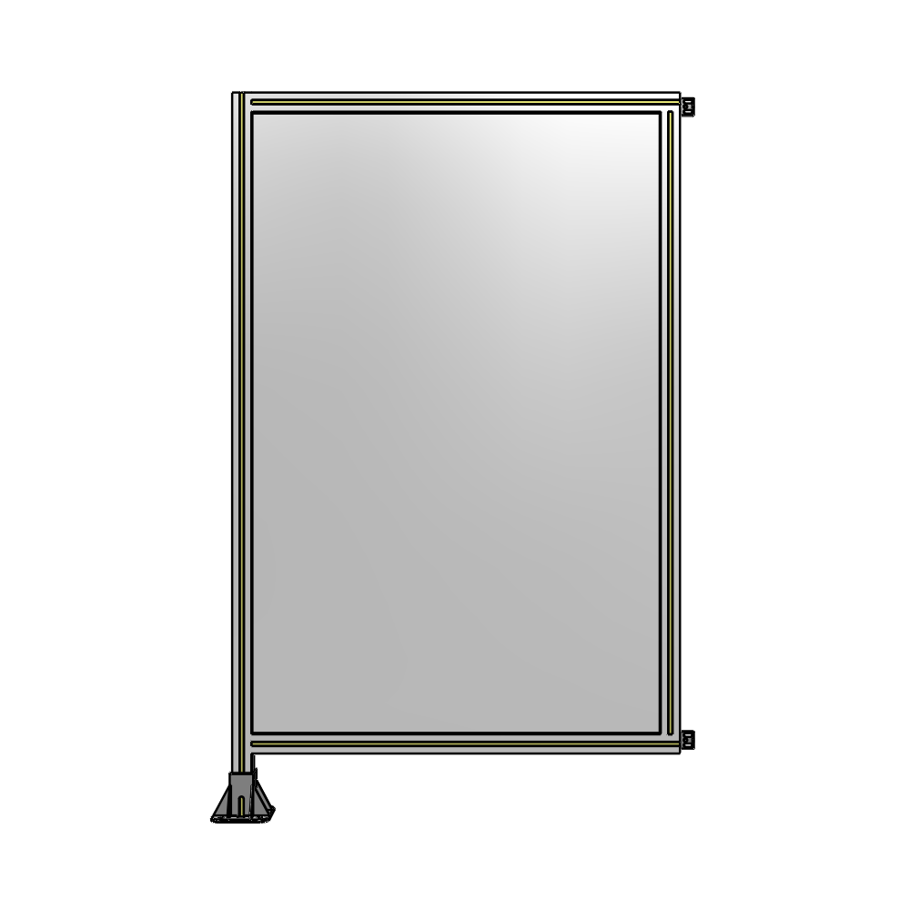A1-1700-1050-0150-HYPFK SINGLE PANEL-LEG ON LEFT WITH HINGES 1700MM X 1050MM 1/4" POLYCARBONATE, AS A KIT