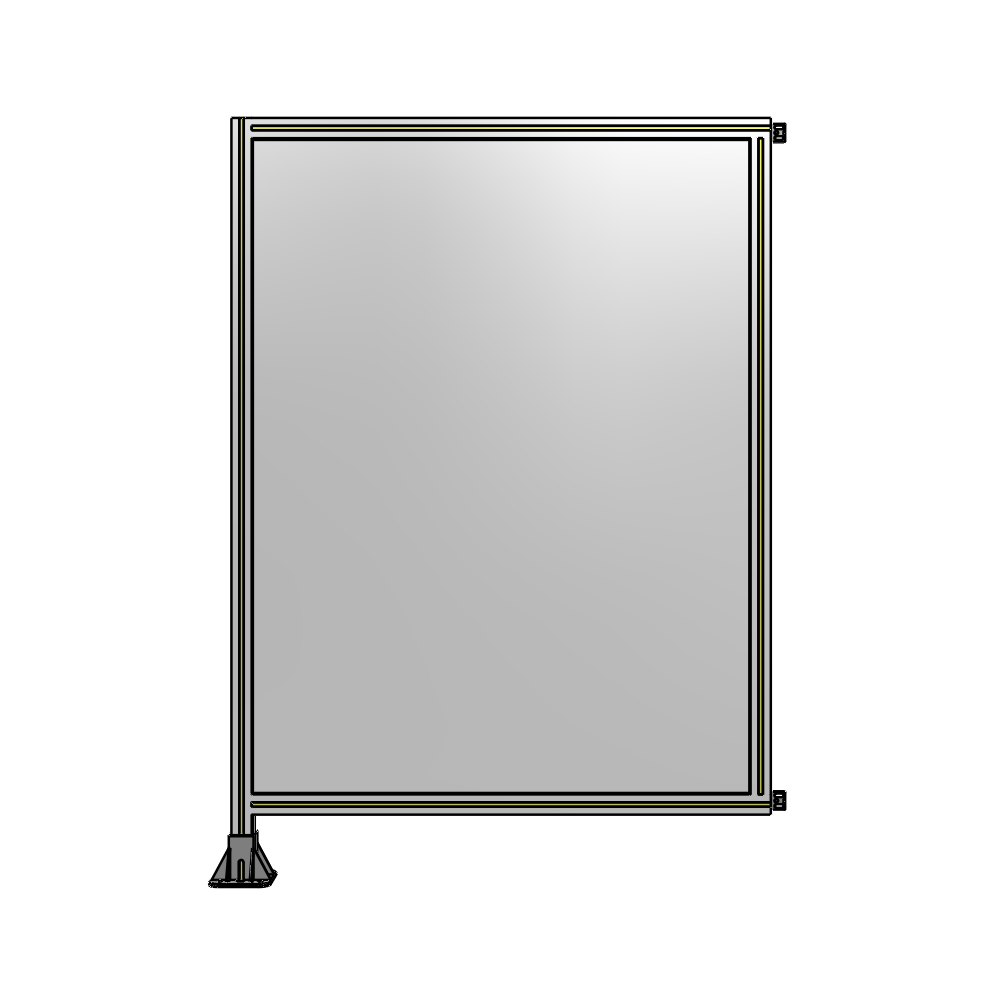 A1-1700-1200-0150-HYPFK SINGLE PANEL-LEG ON LEFT WITH HINGES 1700MM X 1200MM 1/4" POLYCARBONATE, AS A KIT