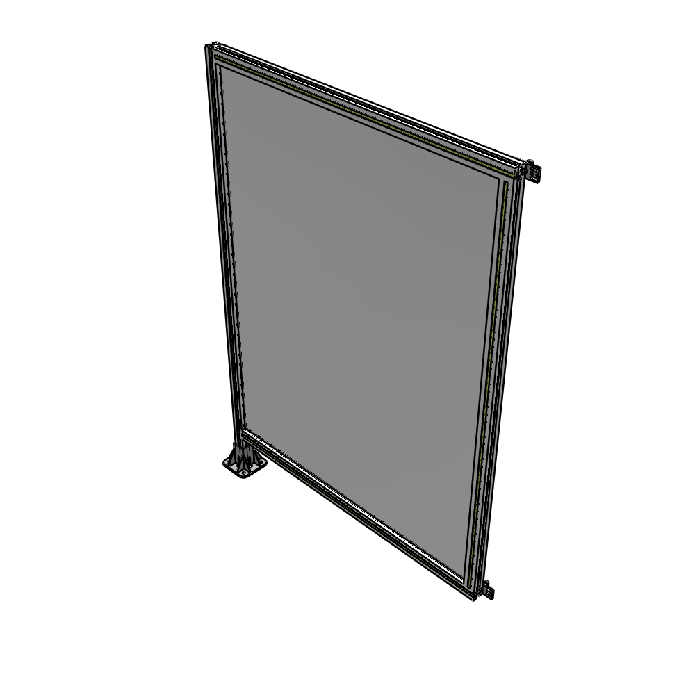 A1-1700-1200-0150-HYPFK SINGLE PANEL-LEG ON LEFT WITH HINGES 1700MM X 1200MM 1/4" POLYCARBONATE, AS A KIT
