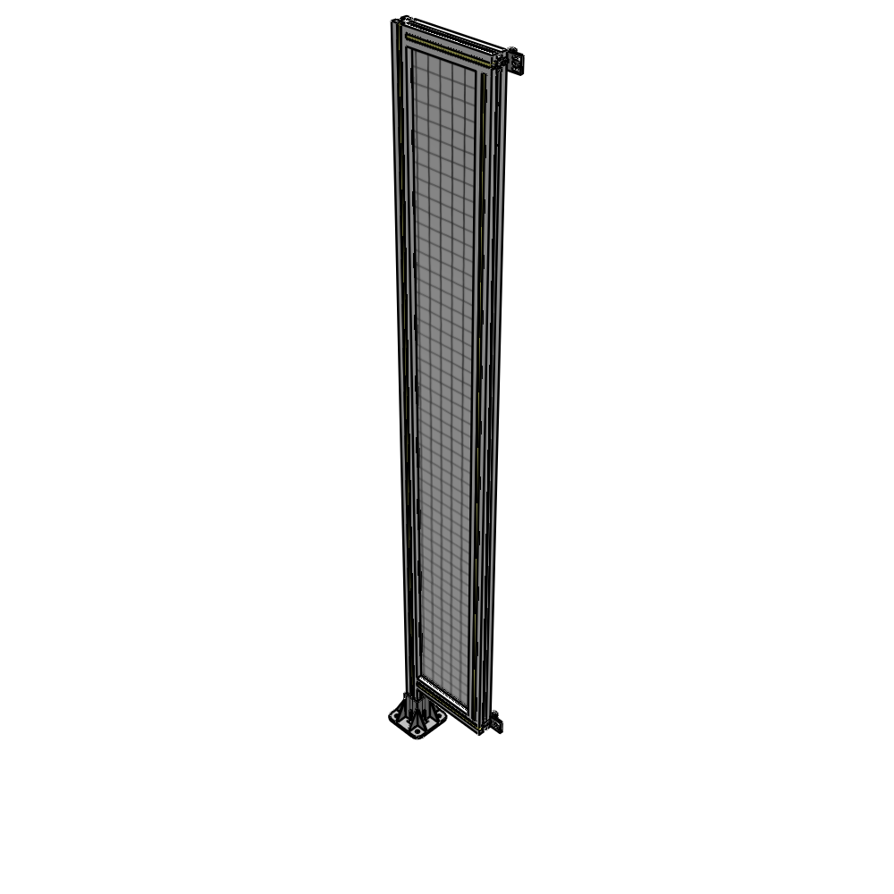 A1-2135-0300-0150-HYMFA SINGLE PANEL-LEG ON LEFT WITH HINGES 2135MM X 300MM 1" MESH, FULLY ASSEMBLED