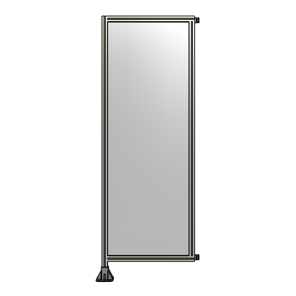 A1-2135-0750-0150-HYPFK SINGLE PANEL-LEG ON LEFT WITH HINGES 2135MM X 750MM  1/4" POLYCARBONATE, AS A KIT