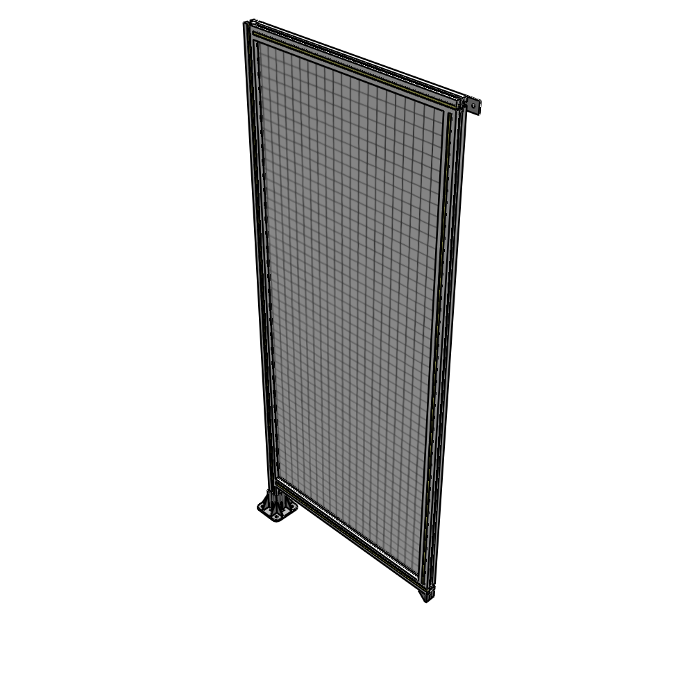 A1-2135-0900-0150-TYMFA SINGLE PANEL-LEG ON LEFT WITH TIE PLATES AND ANGLE 2135MM X 900MM 1" MESH, FULLY ASSEMBLED