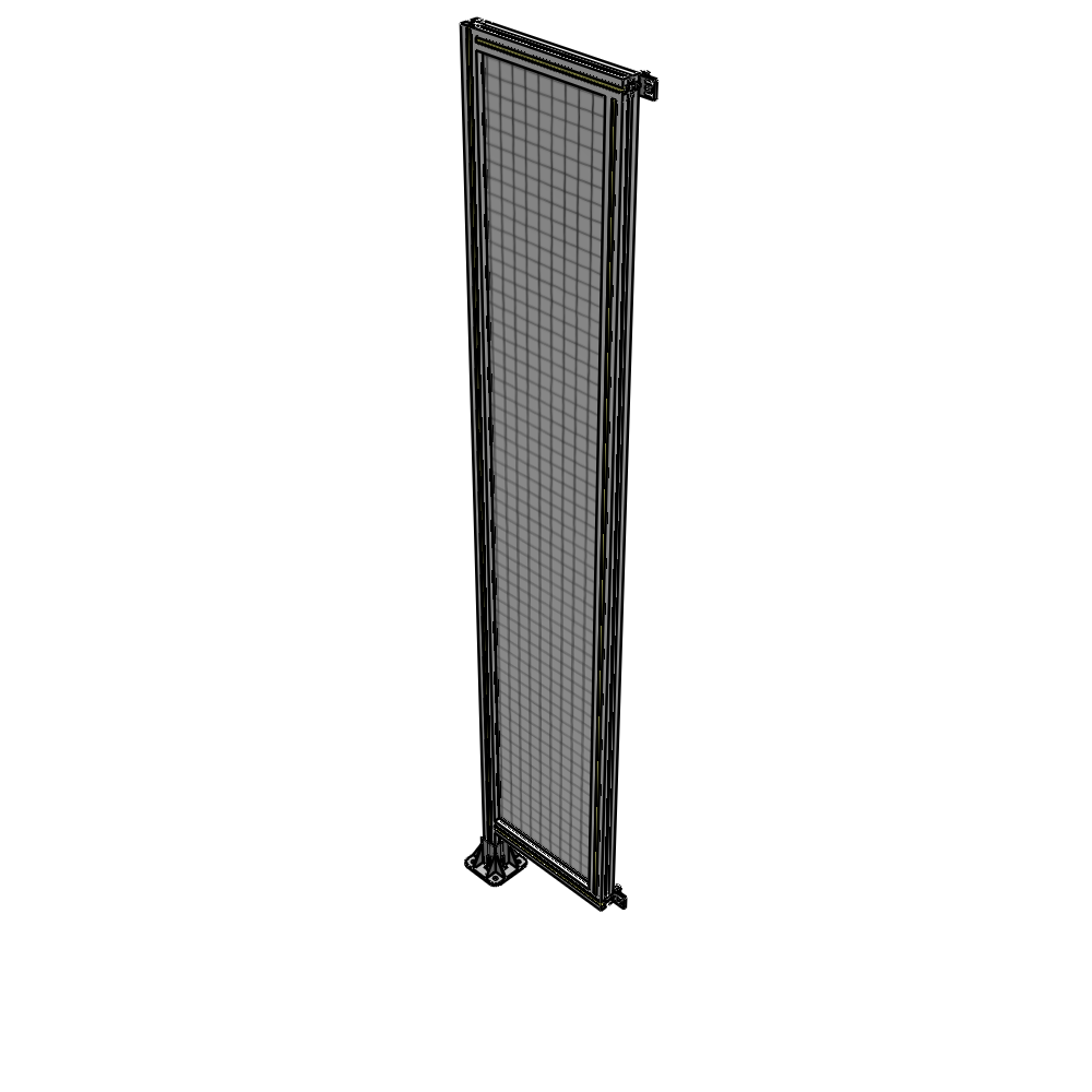 A1-2400-0450-0150-HYMFA SINGLE PANEL-LEG ON LEFT WITH HINGES 2400MM X 450MM 1" MESH, FULLY ASSEMBLED