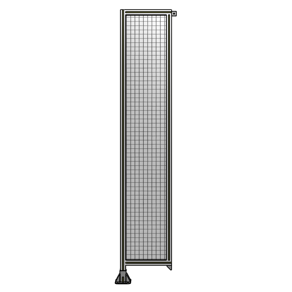 A1-2400-0450-0150-TYMFA SINGLE PANEL-LEG ON LEFT WITH TIE PLATES AND ANGLE 2400MM X 450MM  1" MESH, FULLY ASSEMBLED