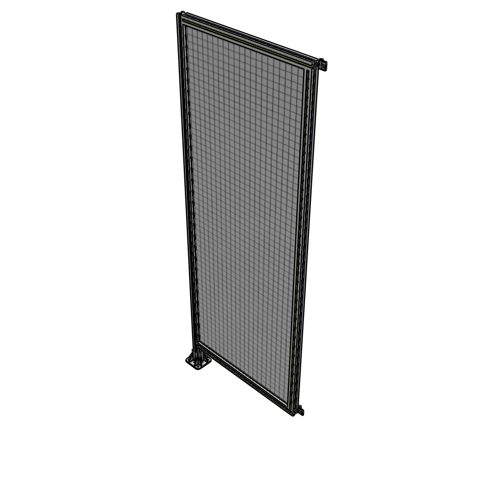 A1-2400-0900-0150-HYMFA SINGLE PANEL-LEG ON LEFT WITH HINGES 2400MM X 900MM 1" MESH, FULLY ASSEMBLED