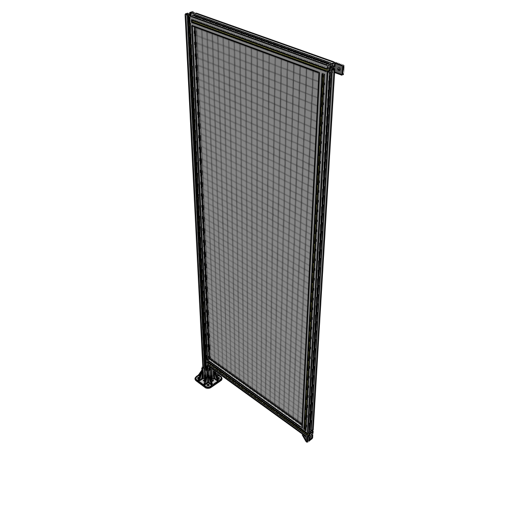 A1-2400-0900-0150-TYMFK SINGLE PANEL-LEG ON LEFT WITH TIE PLATES AND ANGLE 2400MM X 900MM  1" MESH, AS A KIT