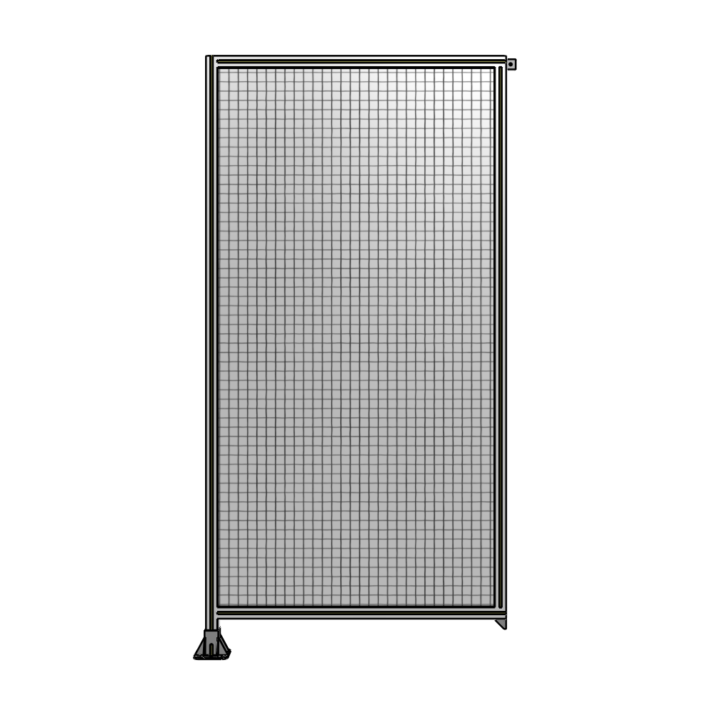 A1-2400-1200-0150-TYMFA SINGLE PANEL-LEG ON LEFT WITH TIE PLATES AND ANGLE 2400MM X 1200MM  1" MESH, FULLY ASSEMBLED