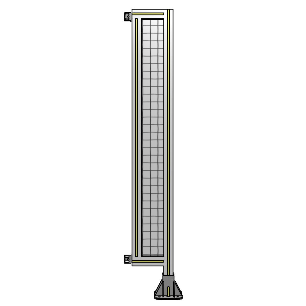 A2-1400-0200-0150-HYMFA SINGLE PANEL-LEG ON RIGHT WITH HINGES 1400MM X 200MM  1" MESH, FULLY ASSEMBLED