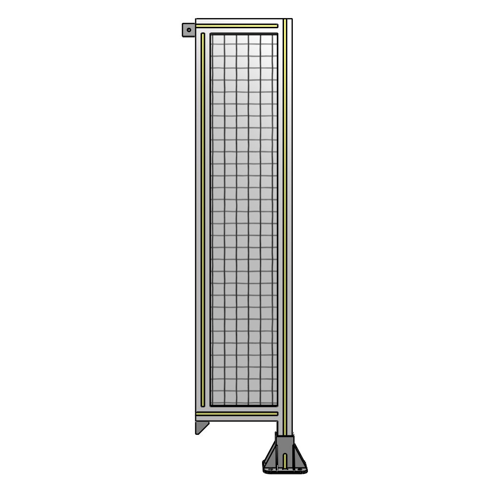 A2-1400-0300-0150-TYMFA SINGLE PANEL-LEG ON RIGHT WITH TIE PLATES AND ANGLE 1400MM X 300MM 1" MESH, FULLY ASSEMBLED