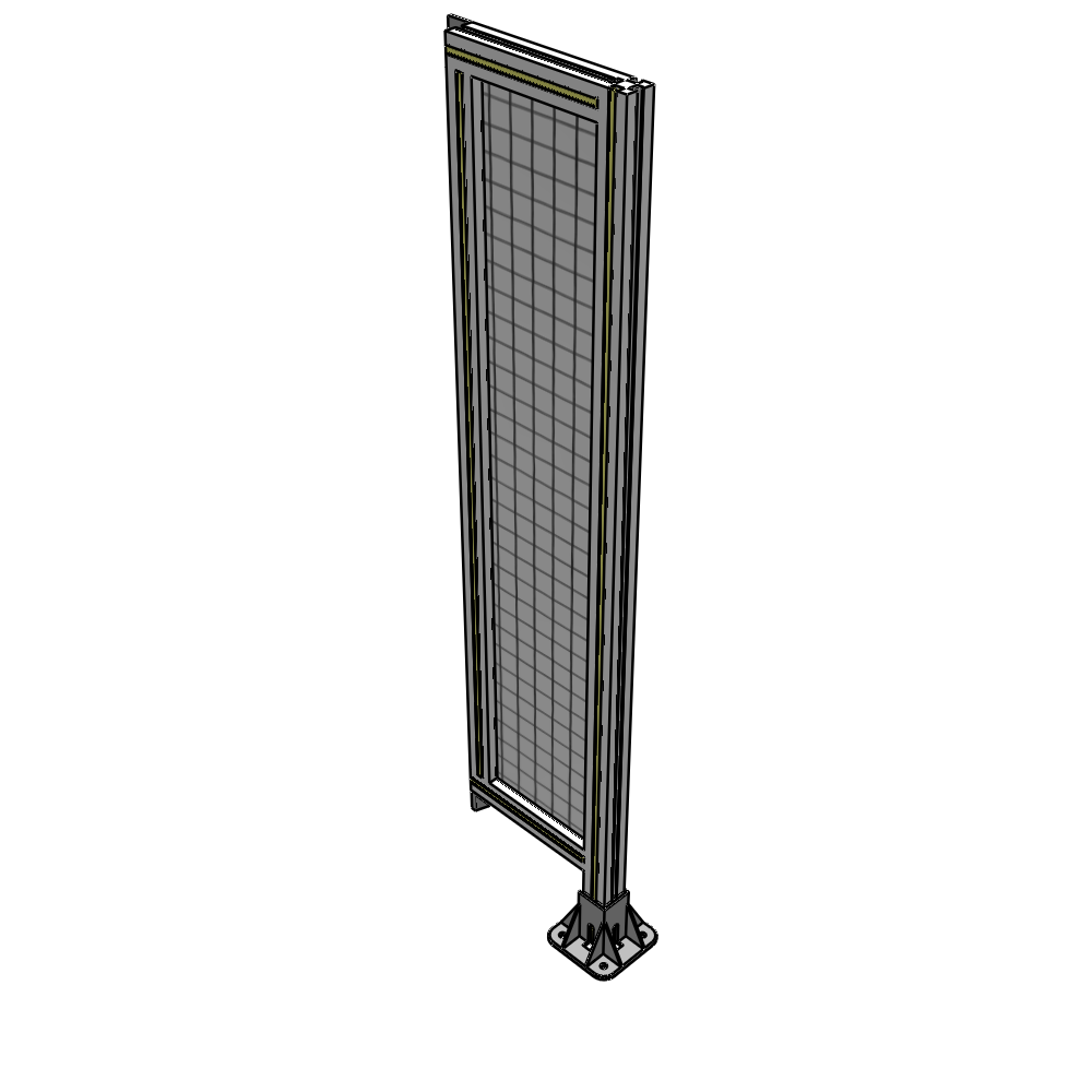 A2-1400-0300-0150-TYMFA SINGLE PANEL-LEG ON RIGHT WITH TIE PLATES AND ANGLE 1400MM X 300MM 1" MESH, FULLY ASSEMBLED