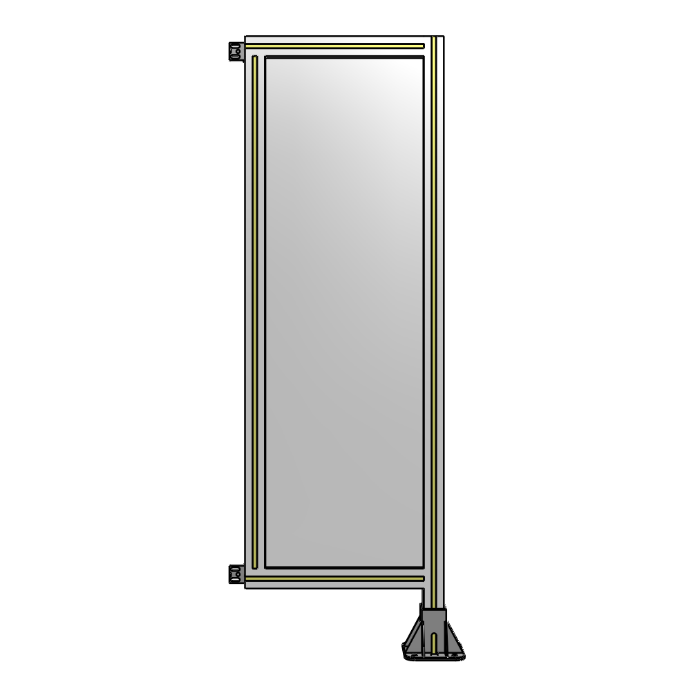 A2-1400-0450-0150-HYPFK SINGLE PANEL-LEG ON RIGHT WITH HINGES 1400MM X 450MM  1/4" POLYCARBONATE, AS A KIT