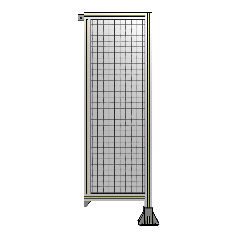 A2-1400-0450-0150-TYMFA SINGLE PANEL-LEG ON RIGHT WITH TIE PLATES AND ANGLE 1400MM X 450MM  1" MESH, FULLY ASSEMBLED