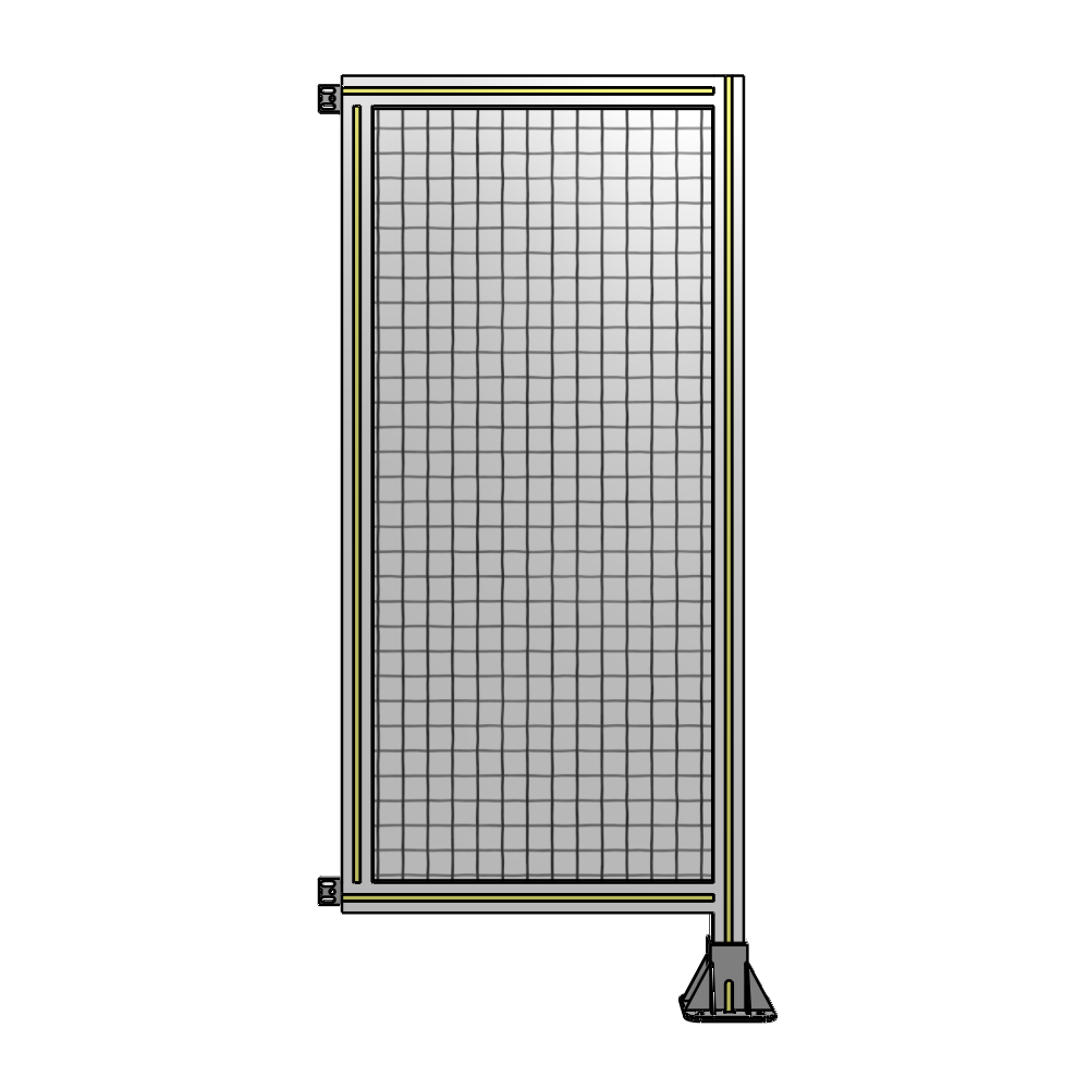 A2-1400-0600-0150-HYMFA SINGLE PANEL-LEG ON RIGHT WITH HINGES 1400MM X 600MM 1" MESH, FULLY ASSEMBLED