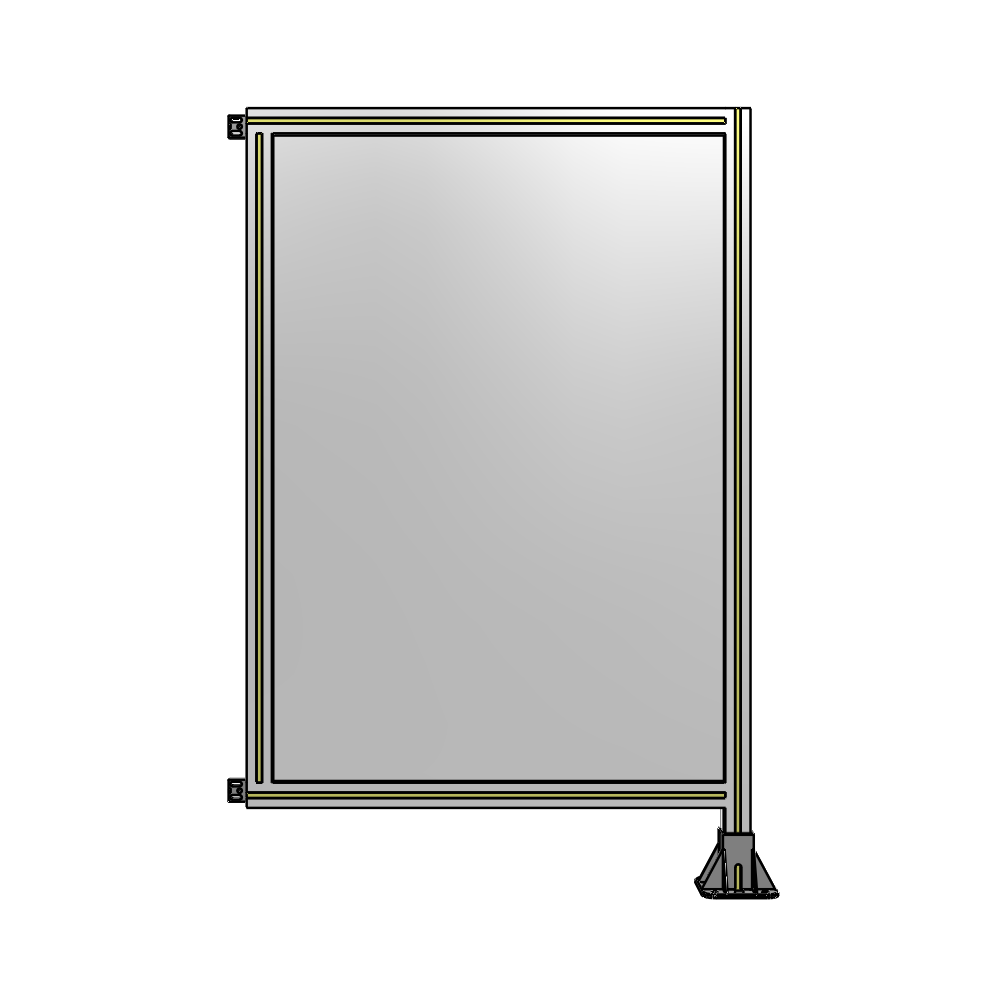 A2-1400-0900-0150-HYPFK SINGLE PANEL-LEG ON RIGHT WITH HINGES 1400MM X 900MM  1/4" POLYCARBONATE, AS A KIT