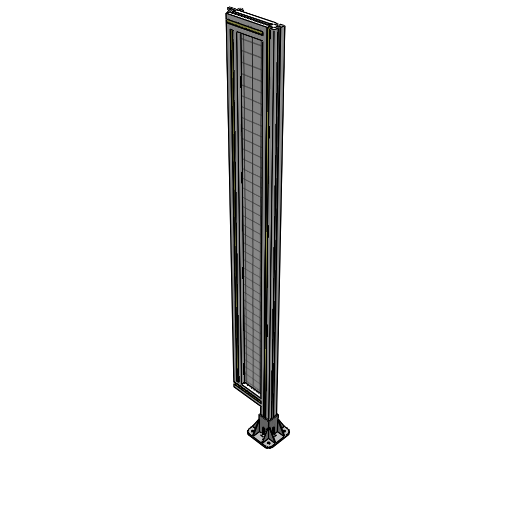 A2-1700-0200-0150-HYMFA SINGLE PANEL-LEG ON RIGHT WITH HINGES 1700MM X 200MM 1" MESH, FULLY ASSEMBLED