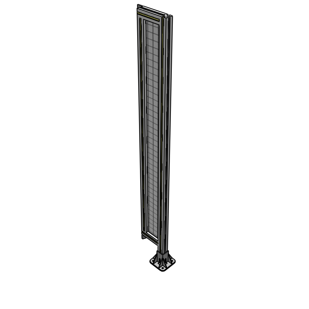 A2-1700-0200-0150-TYMFK SINGLE PANEL-LEG ON RIGHT WITH TIE PLATES AND ANGLE 1700MM X 200MM 1" MESH, AS A KIT