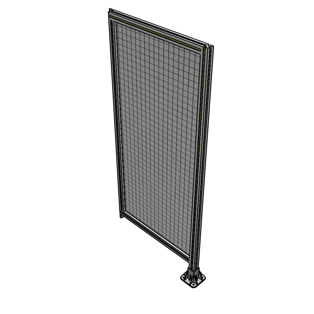 A2-1700-0750-0150-TYMFA SINGLE PANEL-LEG ON RIGHT WITH TIE PLATES AND ANGLE 1700MM X 750MM 1" MESH, FULLY ASSEMBLED