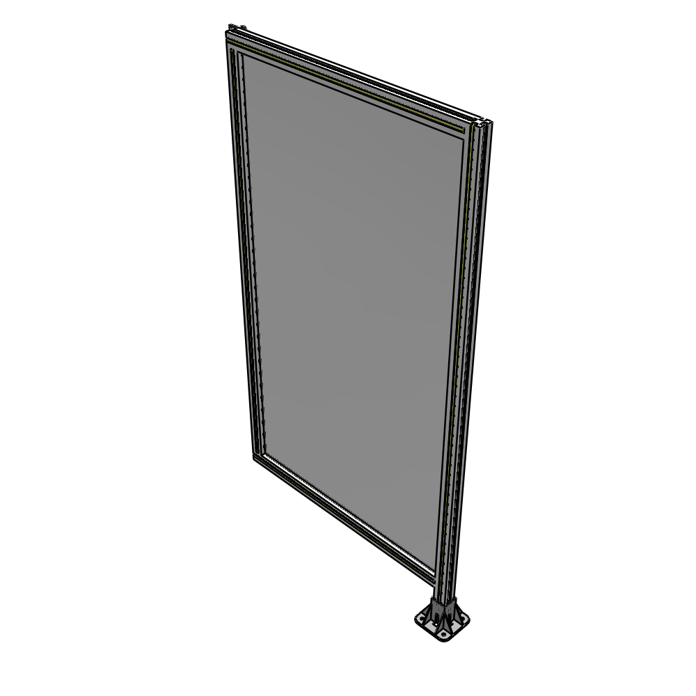 A2-1700-0900-0150-HYPFK SINGLE PANEL-LEG ON RIGHT WITH HINGES 1700MM X 900MM 1/4" POLYCARBONATE, AS A KIT