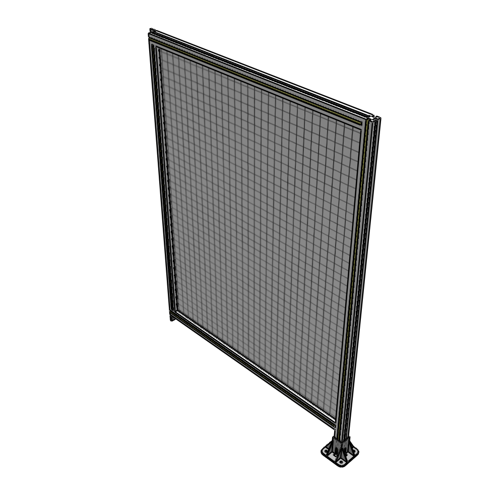 A2-1700-1200-0150-TYMFA SINGLE PANEL-LEG ON RIGHT WITH TIE PLATES AND ANGLE 1700MM X 1200MM  1" MESH, FULLY ASSEMBLED