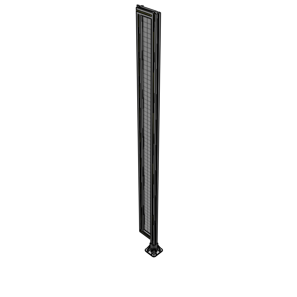 A2-2400-0200-0150-HYMFK SINGLE PANEL-LEG ON RIGHT WITH HINGES 2400MM X 200MM 1" MESH, AS A KIT