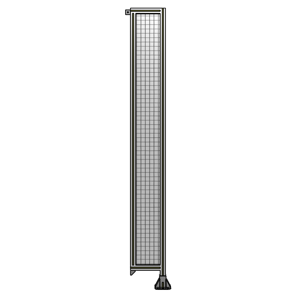 A2-2400-0300-0150-TYMFA SINGLE PANEL-LEG ON RIGHT WITH TIE PLATES AND ANGLE 2400MM X 300MM  1" MESH, FULLY ASSEMBLED